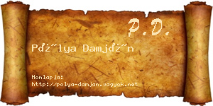 Pólya Damján névjegykártya